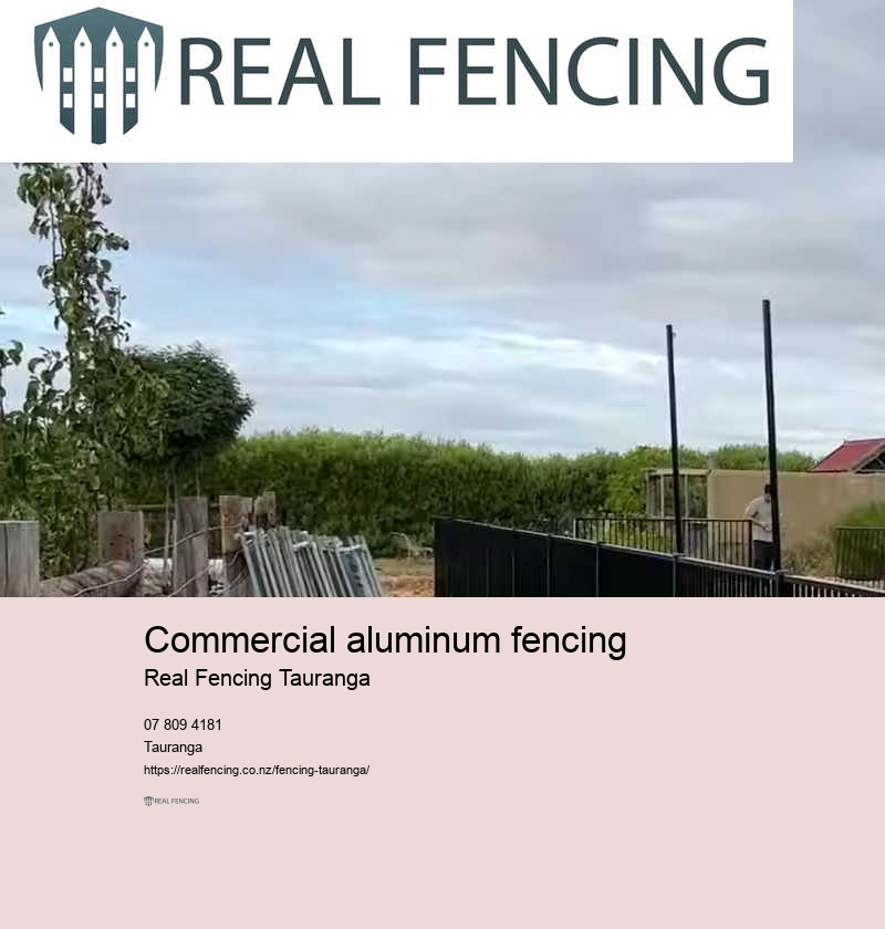 Commercial aluminum fencing