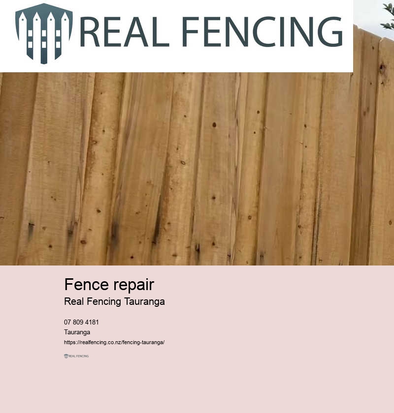 Tauranga standards for timber fencing