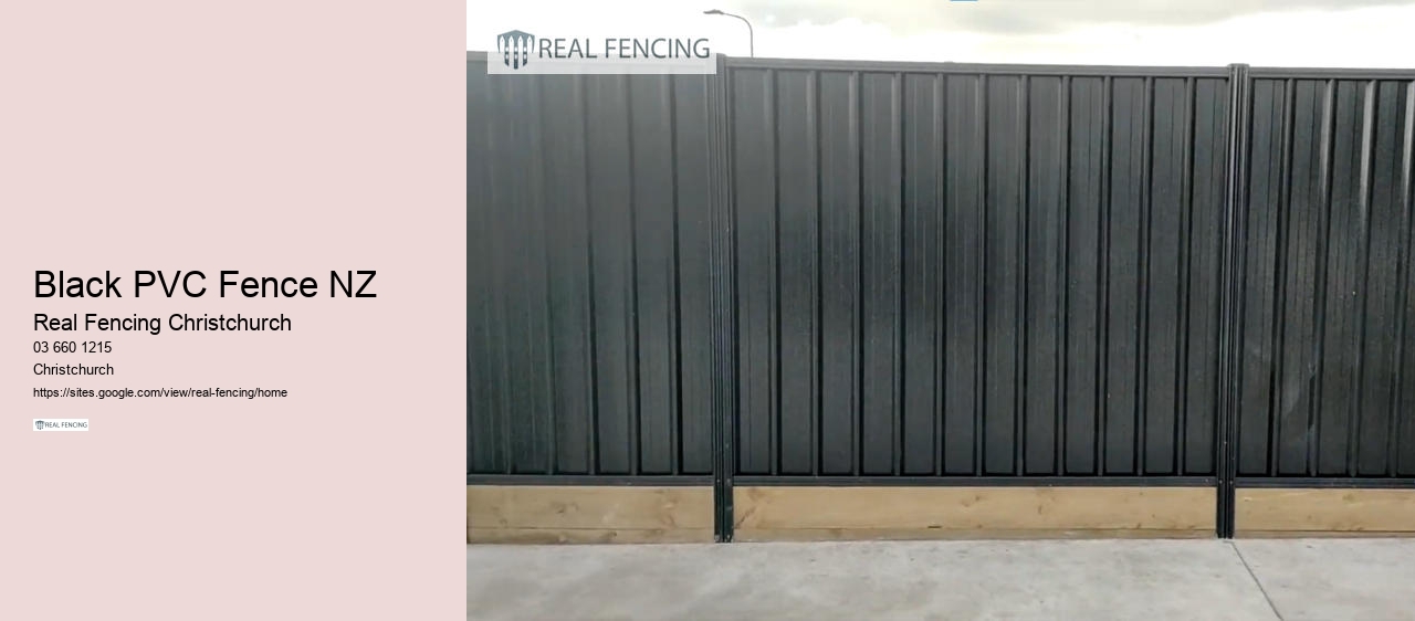 Black PVC Fence NZ