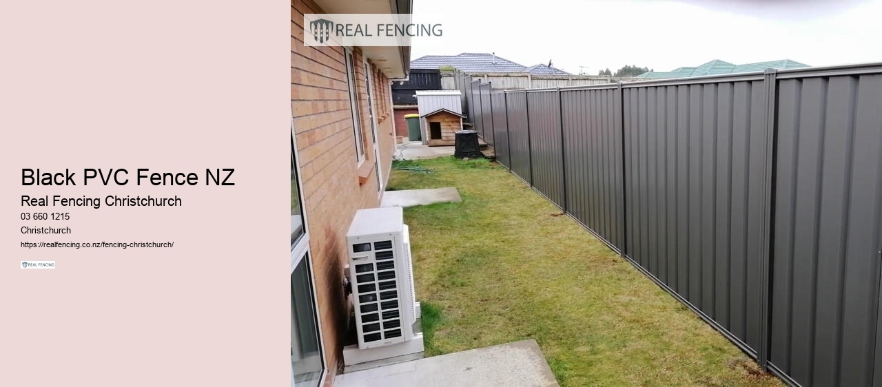 Black PVC Fence NZ