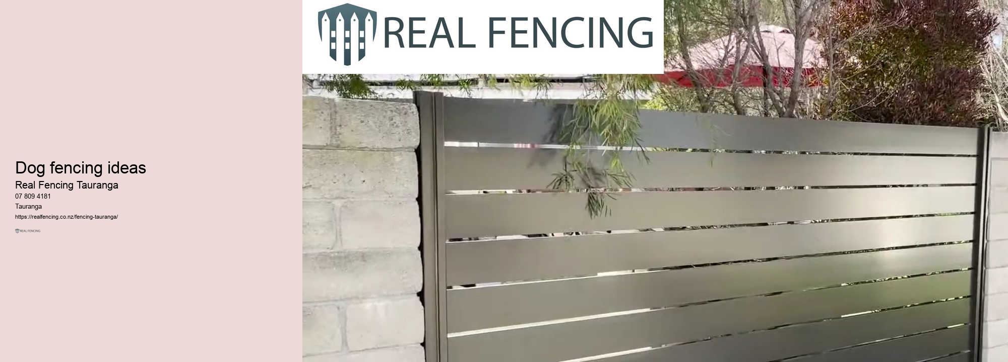 Dog fencing ideas