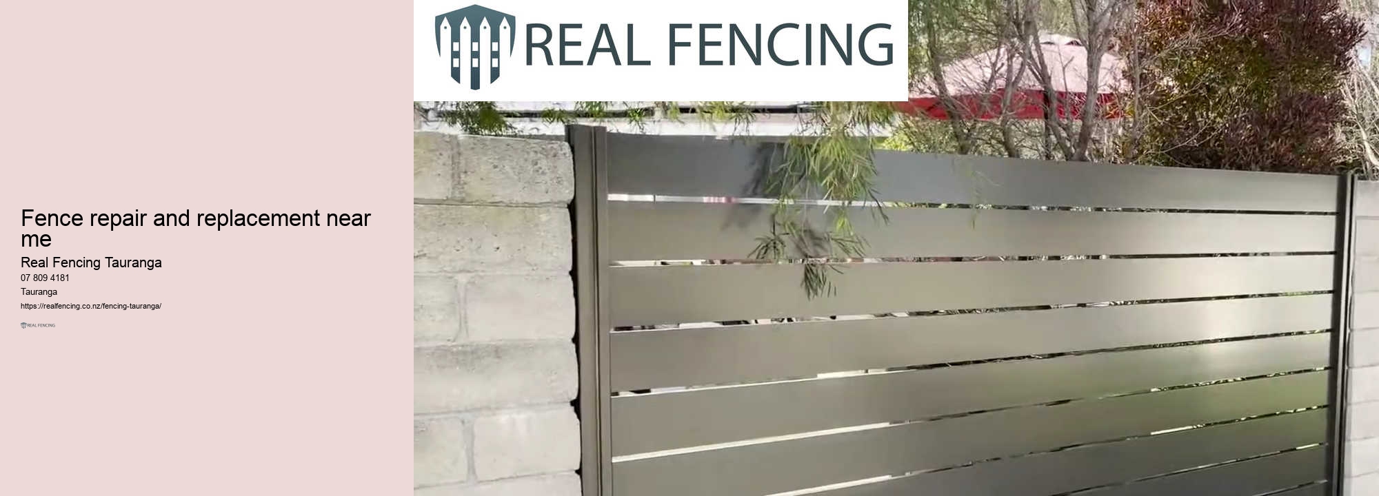 Fence repair and replacement near me